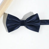 Nave Blue Silk Bow Tie